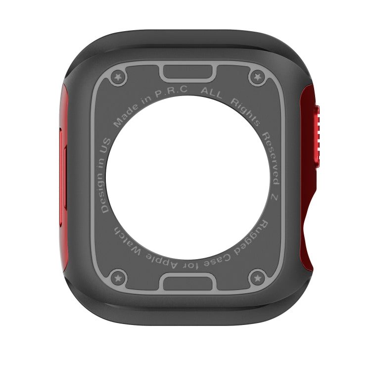 For Apple Watch Series 6 / 5 / 4 / SE 44mm 2-in-1 PC Hybrid TPU Armor Watch Case(Red) by buy2fix