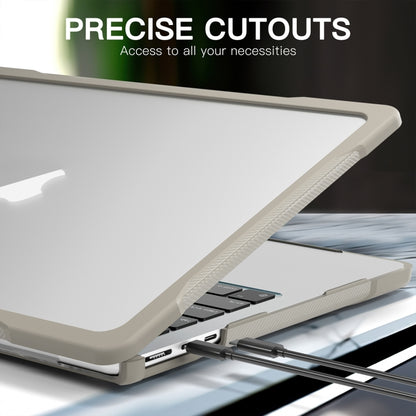 For MacBook Air 13.6 inch A2681 2022 / M3 2024 A3113 / M4 2025 A3240 Translucent Laptop Protective Case(Khaki) by buy2fix