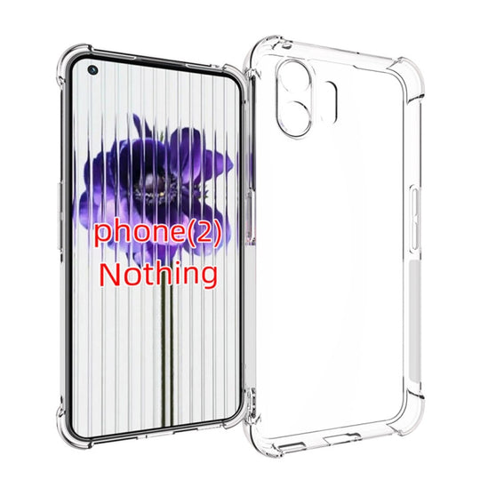 For Nothing Phone 2 Shockproof Non-slip Thickening TPU Phone Case(Transparent)