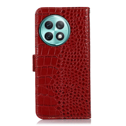 For OnePlus Ace 2 Pro Crocodile Top Layer Cowhide Leather Phone Case(Red) - OnePlus Cases by buy2fix | Online Shopping UK | buy2fix