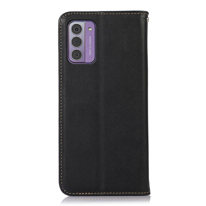 For Nokia G42 5G KHAZNEH Nappa Top Layer Cowhide Leather Phone Case(Black) - Nokia Cases by buy2fix | Online Shopping UK | buy2fix