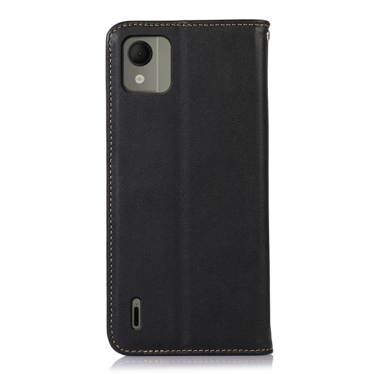 For Nokia C110 KHAZNEH Nappa Top Layer Cowhide Leather Phone Case(Black) - Nokia Cases by buy2fix | Online Shopping UK | buy2fix