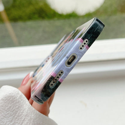 For iPhone 12 Pro Painted Pattern PC Phone Case(Bunny Hug) by buy2fix