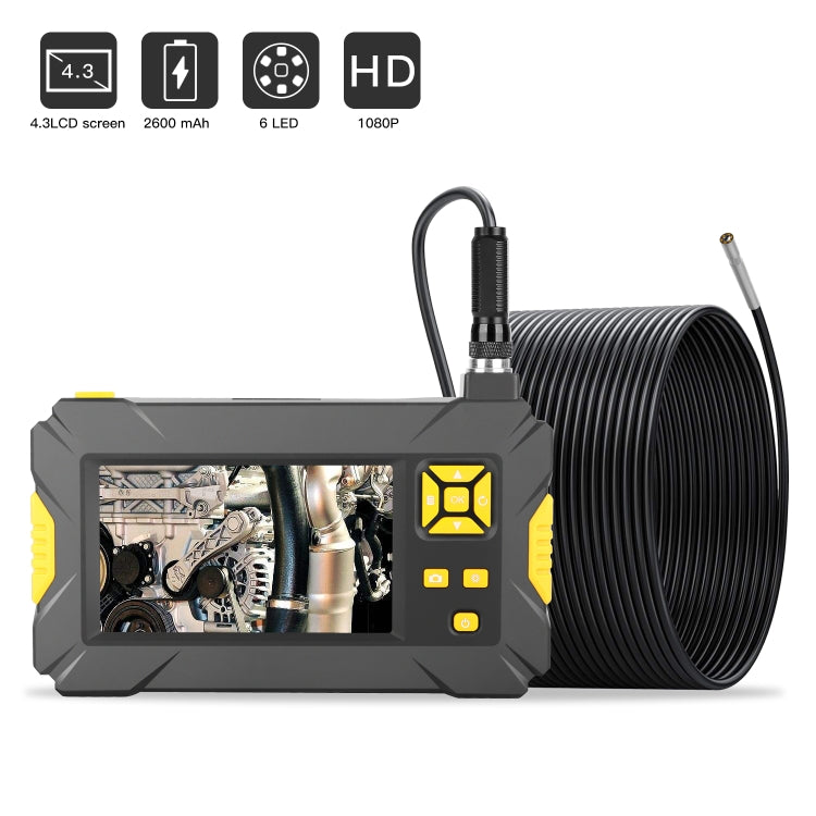 P30 3.9mm 1080P IP68 Waterproof 4.3 inch Screen Single Camera Digital Endoscope, Length:2m Hard Cable(Black) by buy2fix