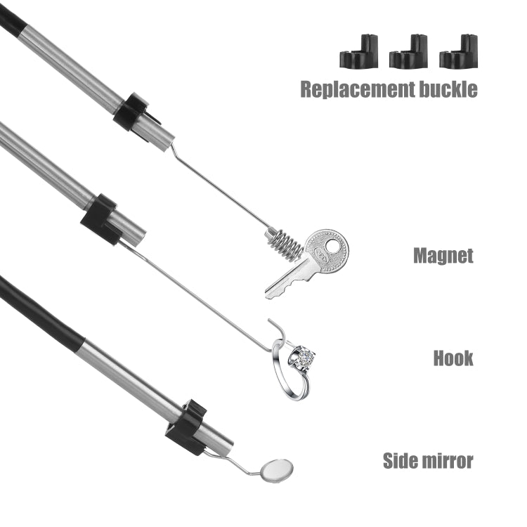 P30 3.9mm 1080P IP68 Waterproof 4.3 inch Screen Single Camera Digital Endoscope, Length:2m Hard Cable(Black) by buy2fix