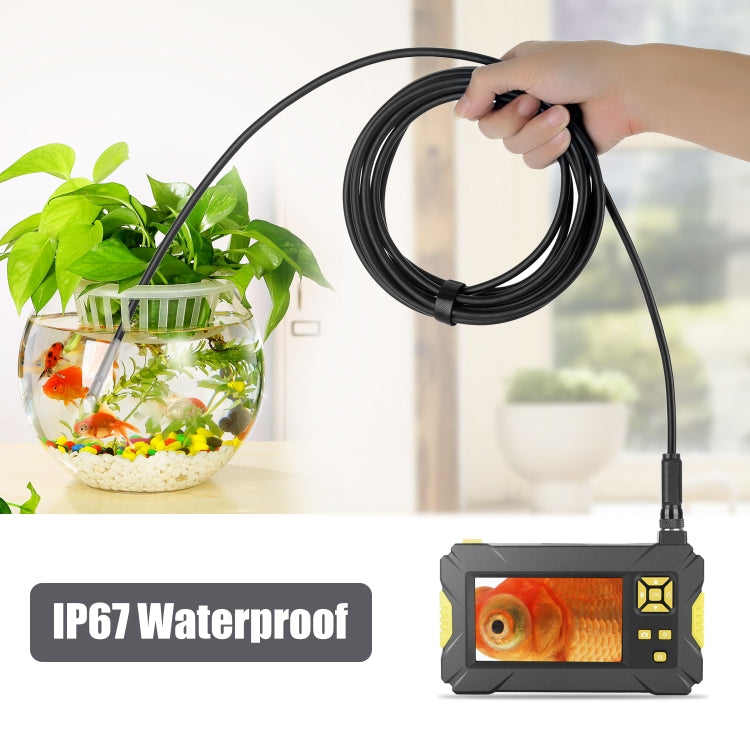 P30 3.9mm 1080P IP68 Waterproof 4.3 inch Screen Single Camera Digital Endoscope, Length:2m Hard Cable(Black) by buy2fix