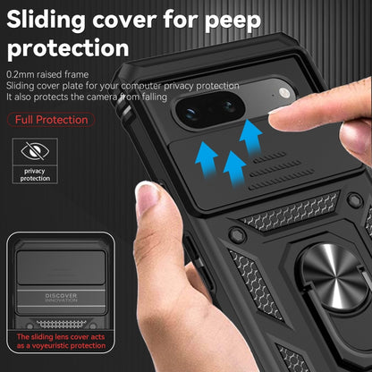 For Google Pixel 7a Sliding Camshield Holder Phone Case(Black) - Google Cases by buy2fix | Online Shopping UK | buy2fix