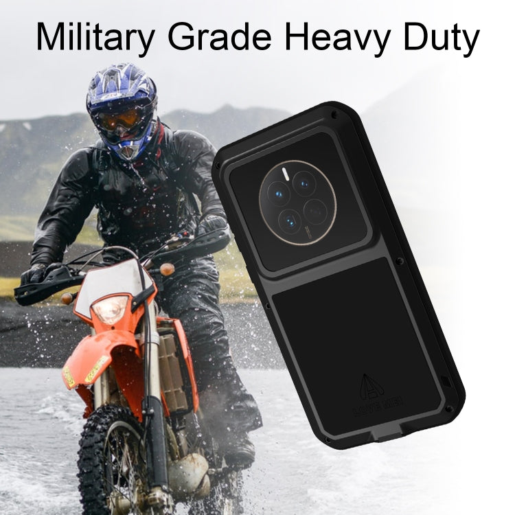 For Huawei Mate 50 LOVE MEI POWERFUL Metal Shockproof Life Waterproof Dustproof Phone Case(White) - Huawei Cases by LOVE MEI | Online Shopping UK | buy2fix