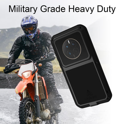 For Huawei Mate 50 Pro LOVE MEI POWERFUL Metal Shockproof Life Waterproof Dustproof Phone Case(Black) - Huawei Cases by LOVE MEI | Online Shopping UK | buy2fix