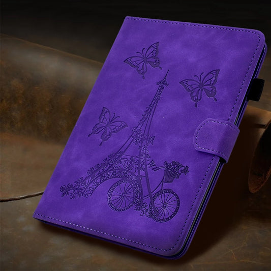 For Amazon Fire Max 11 2023 Embossed Tower Flip Smart Leather Tablet Case(Purple) by buy2fix