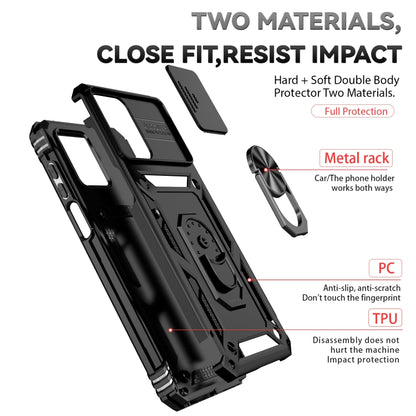 For Xiaomi Redmi Note 12 5G Sliding Camshield Holder Phone Case(Black) by buy2fix