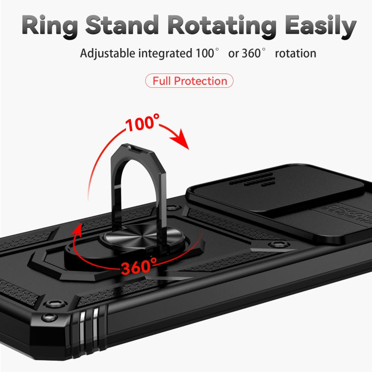 For Xiaomi Redmi Note 12 5G Sliding Camshield Holder Phone Case(Black) by buy2fix