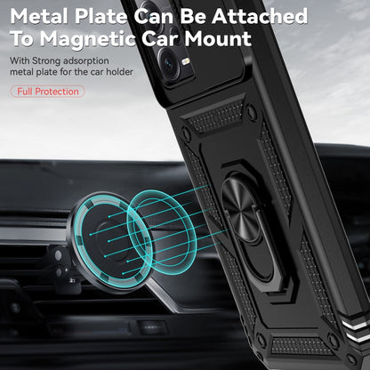 For Xiaomi Redmi Note 12 5G Sliding Camshield Holder Phone Case(Black) by buy2fix