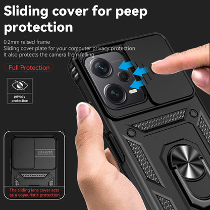 For Xiaomi Redmi Note 12 5G Sliding Camshield Holder Phone Case(Black) by buy2fix