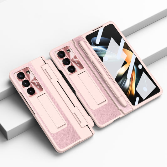 For Samsung Galaxy Z Fold5 5G Integrated Full Coverage Pen Slot Folding Phone Case with Stylus(Pink) - Galaxy Z Fold5 Cases by buy2fix | Online Shopping UK | buy2fix
