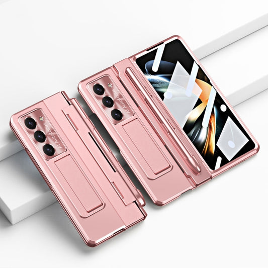 For Samsung Galaxy Z Fold5 5G Integrated Folding Hinge Phone Case with Stylus(Rose Gold) - Galaxy Z Fold5 Cases by buy2fix | Online Shopping UK | buy2fix