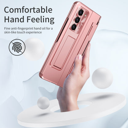 For Samsung Galaxy Z Fold5 5G Integrated Folding Hinge Phone Case with Stylus(Rose Gold) - Galaxy Z Fold5 Cases by buy2fix | Online Shopping UK | buy2fix