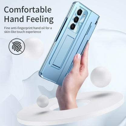 For Samsung Galaxy Z Fold5 5G Integrated Folding Hinge Phone Case with Stylus(Blue) - Galaxy Z Fold5 Cases by buy2fix | Online Shopping UK | buy2fix