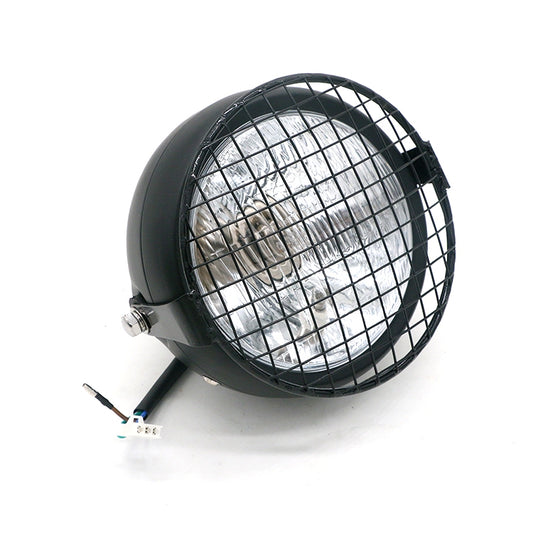 Motorcycle Reticular Retro Lamp LED Headlight Modification Accessories for Halley / Honda CG125 / Suzuki GN125(White) by buy2fix