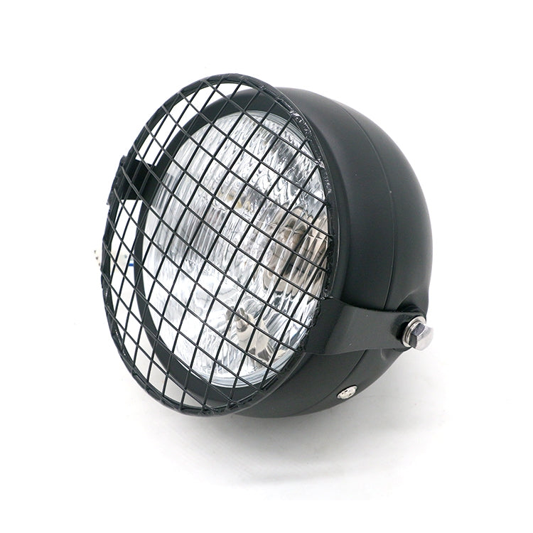 Motorcycle Reticular Retro Lamp LED Headlight Modification Accessories for Halley / Honda CG125 / Suzuki GN125(White) by buy2fix