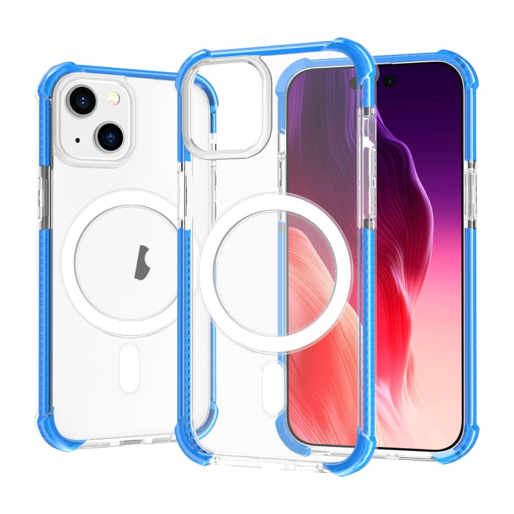 For iPhone 15 Magsafe Magnetic Acrylic Shockproof Phone Case(Blue) - iPhone 15 Cases by buy2fix | Online Shopping UK | buy2fix