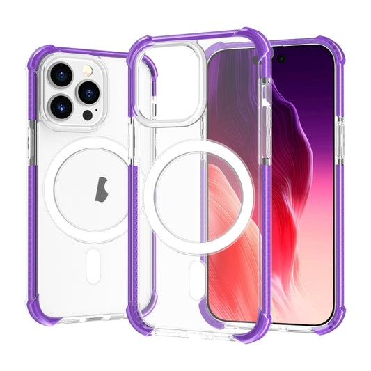 For iPhone 15 Pro Max Magsafe Magnetic Acrylic Shockproof Phone Case(Purple) - iPhone 15 Pro Max Cases by buy2fix | Online Shopping UK | buy2fix