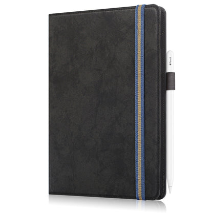 For 9-11 inch Marble Cloth Texture Horizontal Flip Universal Tablet PC Leather Case with Pen Slot & Holder(Black) by buy2fix