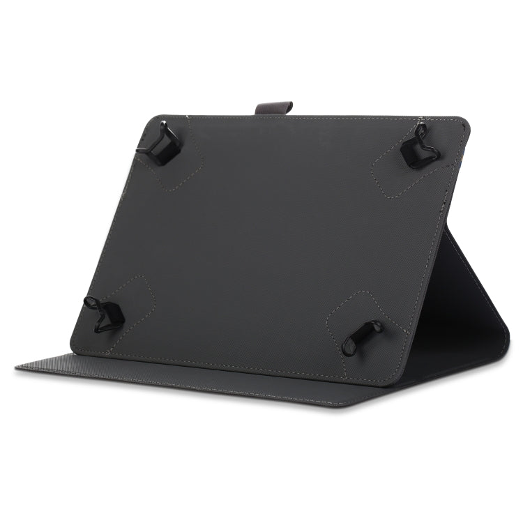 For 9-11 inch Marble Cloth Texture Horizontal Flip Universal Tablet PC Leather Case with Pen Slot & Holder(Black) by buy2fix