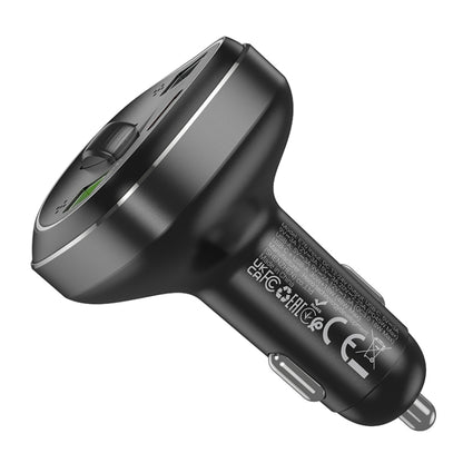 hoco E76 Pole PD30W + QC3.0 Car Bluetooth FM Transmitter(Black) - Bluetooth Car Kits by hoco | Online Shopping UK | buy2fix