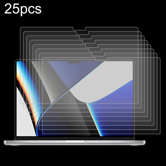 For MacBook Pro 14.2 inch A2442/A2779 25pcs 9H Laptop Screen Explosion-proof Tempered Glass Protective Film - Screen Protectors by buy2fix | Online Shopping UK | buy2fix