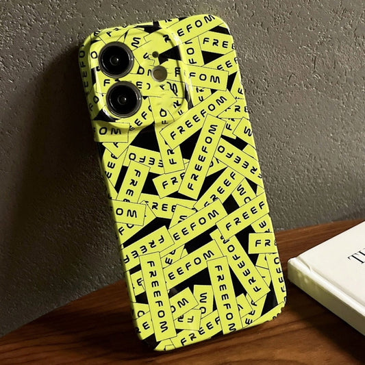 For iPhone 12 Painted Pattern Precise Hole PC Phone Case(Green Label) by buy2fix