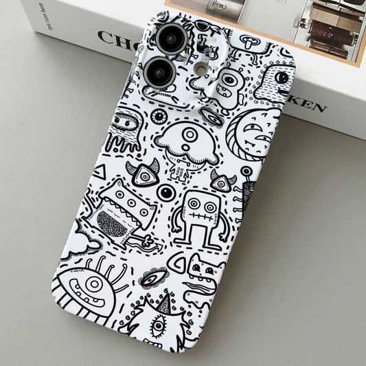 For iPhone 11 Painted Pattern Precise Hole PC Phone Case(Block Monster) by buy2fix
