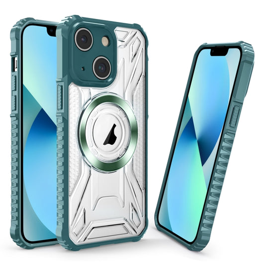 For iPhone 13 CD Texture Magsafe Phone Case(Dark Green) by buy2fix