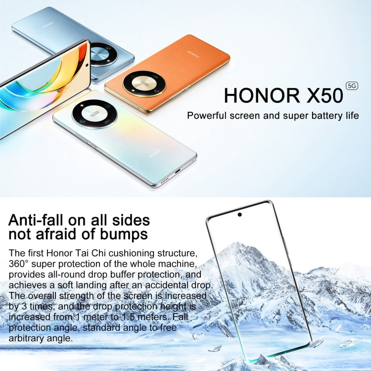 Honor X50 5G, 108MP Camera, 6.78 inch MagicOS 7.1.1 Snapdragon 6 Gen1 Octa Core up to 2.2GHz, Network: 5G, OTG, Not Support Google Play, Memory:16GB+512GB(Silver) - Honor by Huawei | Online Shopping UK | buy2fix