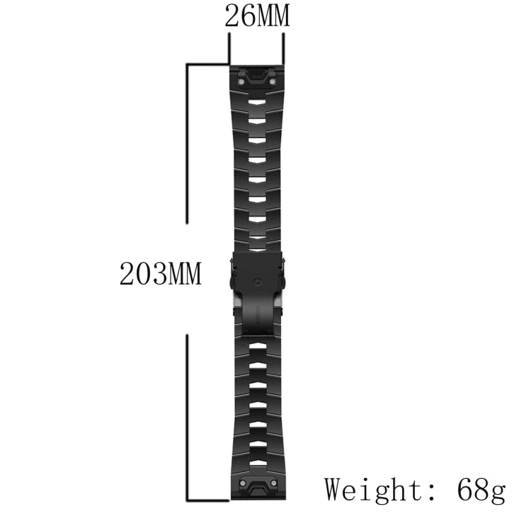 For Garmin Enduro 2 Titanium Alloy Quick Release Watch Band(Black) - Watch Bands by buy2fix | Online Shopping UK | buy2fix