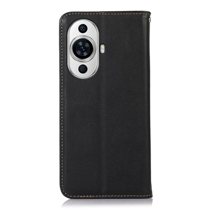 For Huawei Nova 11 KHAZNEH Nappa Top Layer Cowhide Leather Phone Case(Black) - Huawei Cases by buy2fix | Online Shopping UK | buy2fix