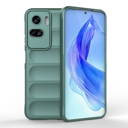 For Honor 90 Lite Magic Shield TPU + Flannel Phone Case(Dark Green) - Honor Cases by buy2fix | Online Shopping UK | buy2fix