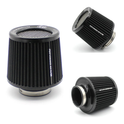 XH-UN077-079 Car High Flow Cold Cone Engine Air Intake Filter, Size:63mm(Black) by buy2fix