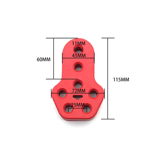 XH-6282 7 Holes Car Exhaust Hanger Bushing Muffler Rubber Insulator Mount Bracket(Yellow) by buy2fix