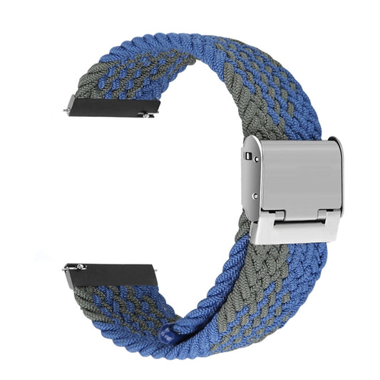 For Huawei Watch 4 / 4 Pro Nylon Braided Metal Buckle Watch Band(Z Blue Green) - Watch Bands by buy2fix | Online Shopping UK | buy2fix