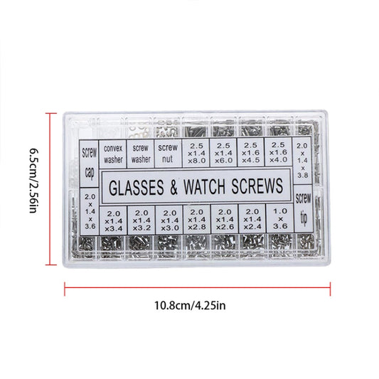 1000pcs Box Watch Glasses Repair Screw Set by buy2fix