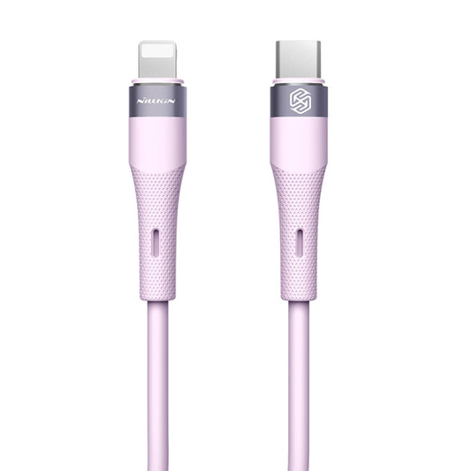 Nillkin 2.4A USB-C/Type-C to 8 Pin Silicone Data Cable, Length: 1.2m(Purple) - 2 in 1 Cable by NILLKIN | Online Shopping UK | buy2fix