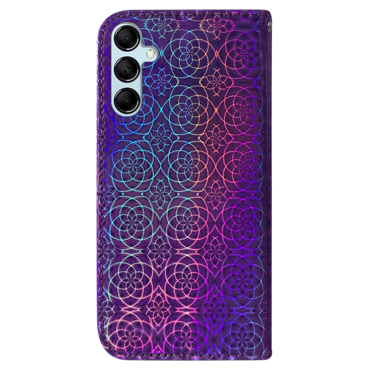 For Samsung Galaxy M54 Colorful Magnetic Buckle Leather Phone Case(Purple) by buy2fix