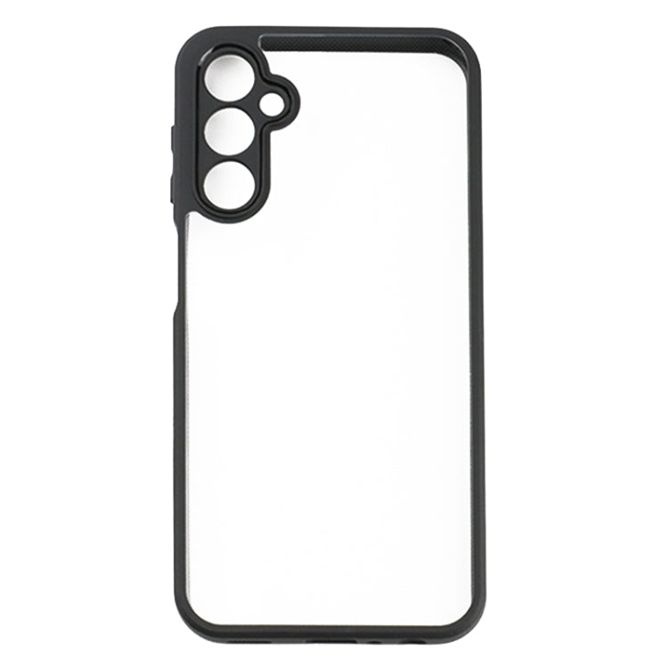 For Samsung Galaxy A24 4G Frosted TPU + Transparent PC Phone Case(Black) by buy2fix