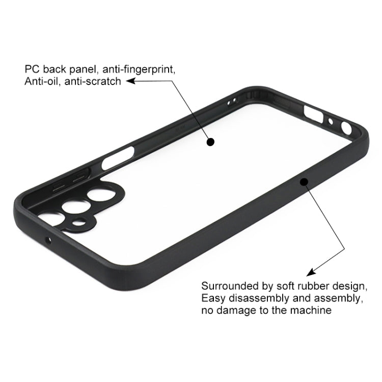 For Samsung Galaxy A24 4G Frosted TPU + Transparent PC Phone Case(Black) by buy2fix