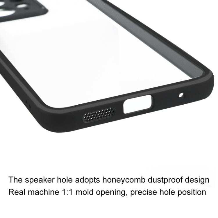 For Xiaomi Redmi Note 12 4G Frosted TPU + Transparent PC Phone Case(Black) by buy2fix