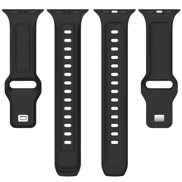 For Apple Watch 6 44mm Square Buckle Silicone Watch Band(White) by buy2fix