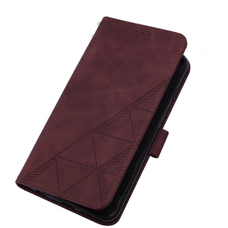 For Tecno Pova 5 4G / LH7N Crossbody 3D Embossed Flip Leather Phone Case(Wine Red) by buy2fix