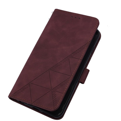 For Tecno Pova 5 4G / LH7N Crossbody 3D Embossed Flip Leather Phone Case(Wine Red) by buy2fix
