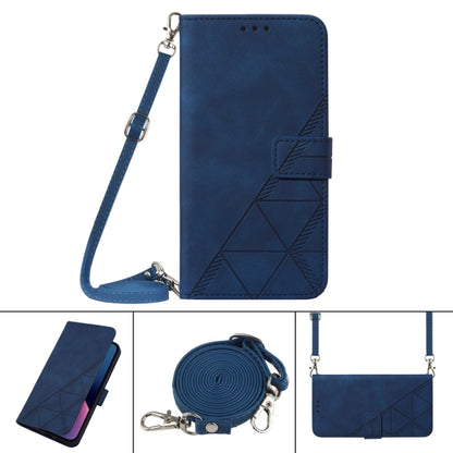 For Tecno Spark 10C / K15Q Crossbody 3D Embossed Flip Leather Phone Case(Blue) by buy2fix